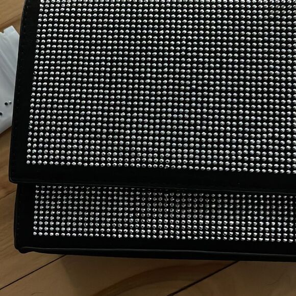 BADGLEY MISCHKA Tiny Silver Stud Embellished Microsuede Crossbody Bag. NWT. - Picture 7 of 12